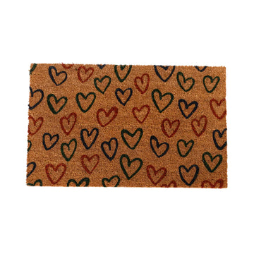 Coir Doormat | Hearts