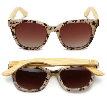 SOEK. | LILA GRACE IVORY TORTOISE l Brown Polarized Lens l White Maple Arms