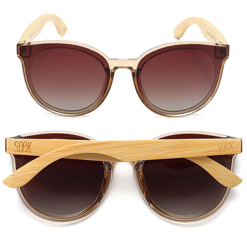 SOEK. | BELLA CHAMPAGNE l Brown Polarised Lens l White Maple Arms