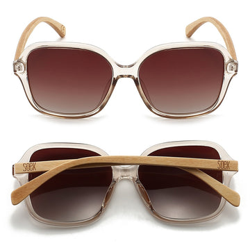 SOEK. | SCARLETT CHAMPAGNE l Brown Polarised Lens l White Maple