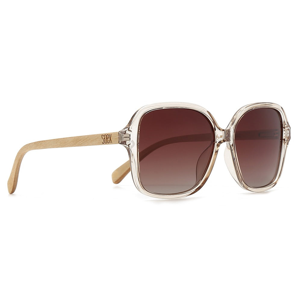 SOEK. | SCARLETT CHAMPAGNE l Brown Polarised Lens l White Maple