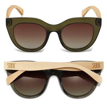 SOEK. | MILLA KHAKI l Khaki Brown Lens l White Maple Arm