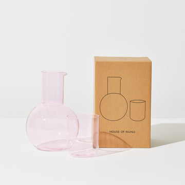 Belly Carafe + Cup Set in Pink