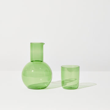 Belly Carafe + Cup Set in Green