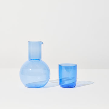 Belly Carafe + Cup Set in Blue