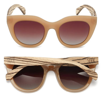 SOEK. | MILLA CARAMEL l Caramel Frame l Graduated Brown Lens l White Maple Arms