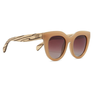 SOEK. | MILLA CARAMEL l Caramel Frame l Graduated Brown Lens l White Maple Arms