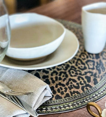 Vinyl Placemat | Beija Flor | Leopard
