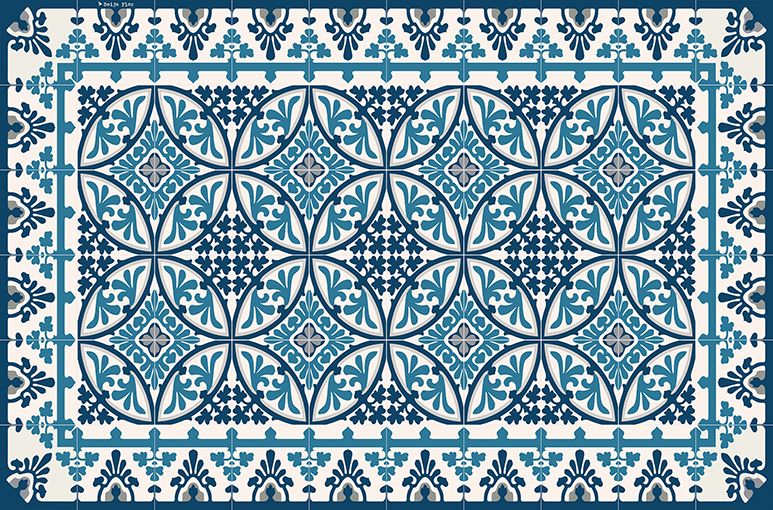 Vinyl Placemat | Beija Flor | Barcelona | Blue & White