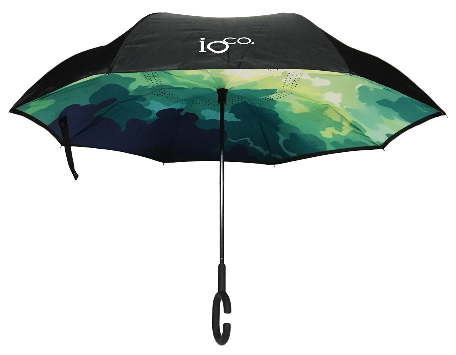 Reverse Umbrella | Green & Blue Camo