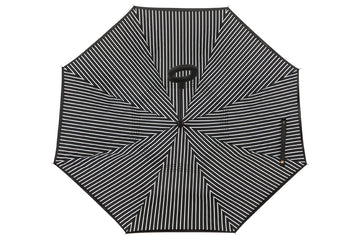 Reverse Umbrella | Black & White Pinstripe