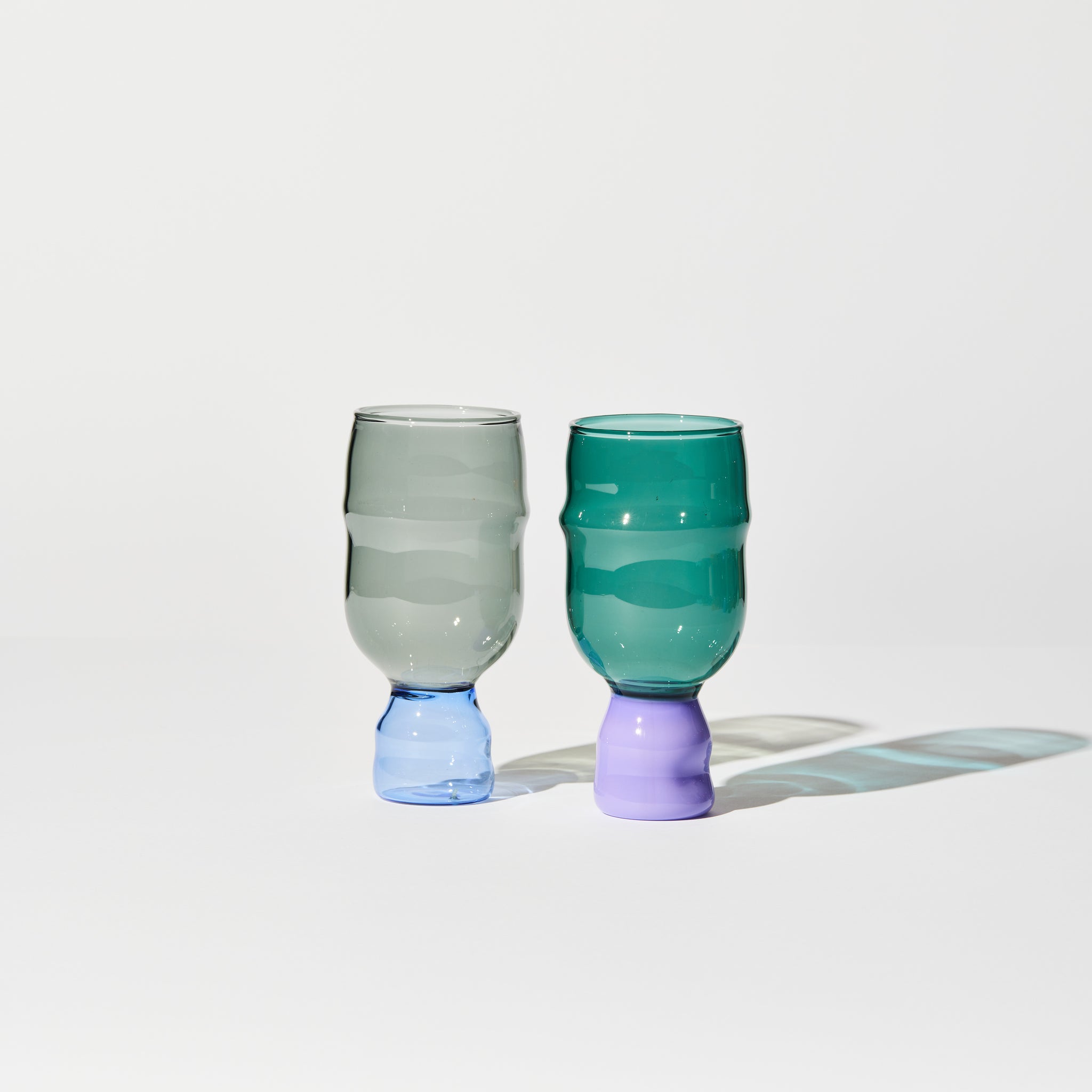 Show Pony Drinking Glasses in Charcoal/Blue + Teal/Lilac