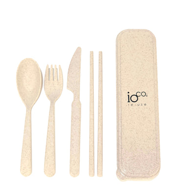 Wheat Straw Fibre Cutlery Set | Natural