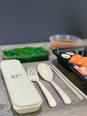 Wheat Straw Fibre Cutlery Set | Natural