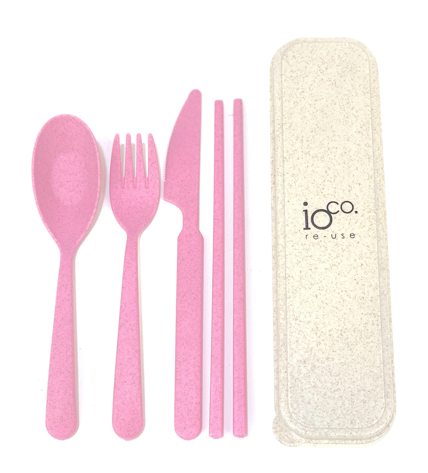 Wheat Straw Fibre Cutlery Set | Pink