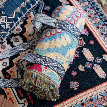 'Don't Let Me Down' | Cotton Carry Strap | Indigo/White