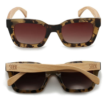 SOEK. | ZAHRA Opal Tort l Brown Polarised Lens l White Maple