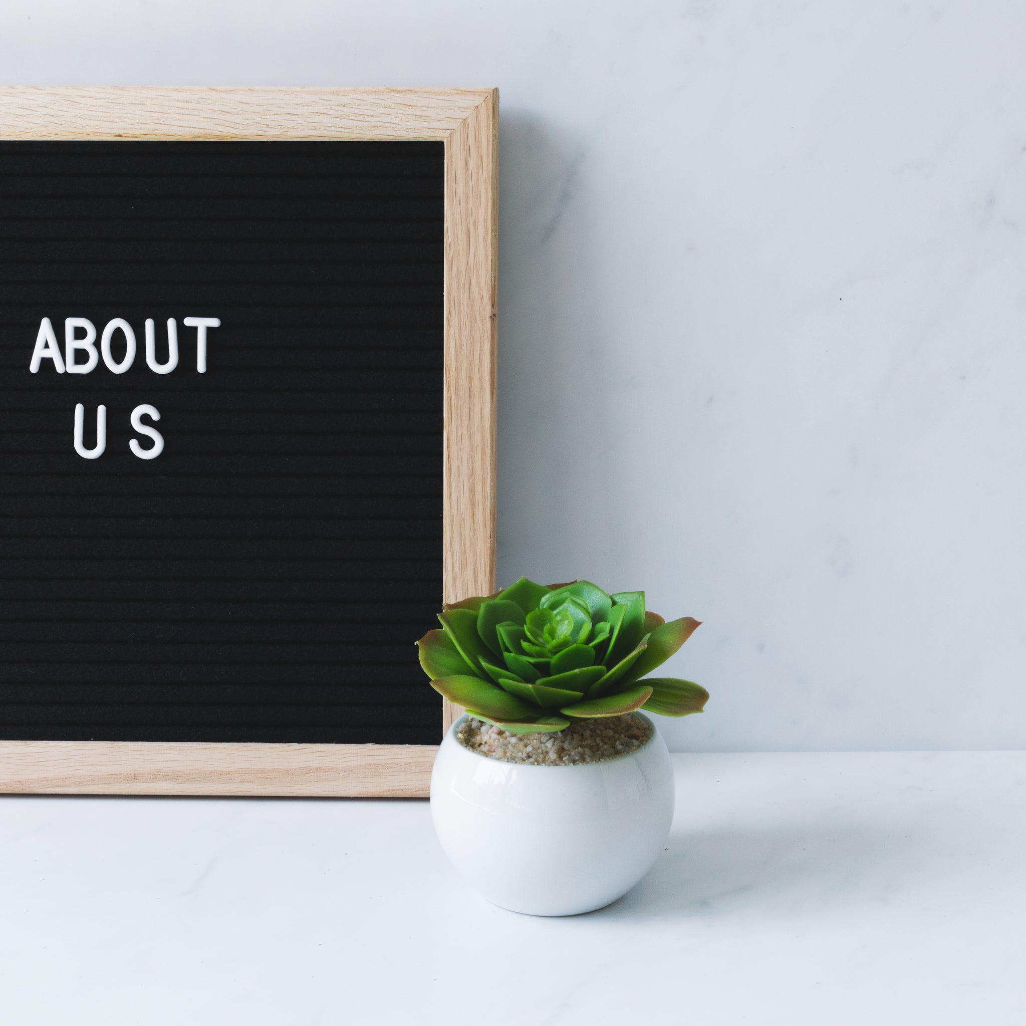 about us sign