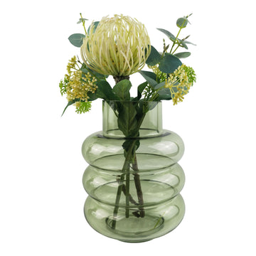 Ring Glass Vase | Sage | Medium