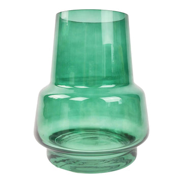 Abstract Glass Vase | Forrest Green Medium